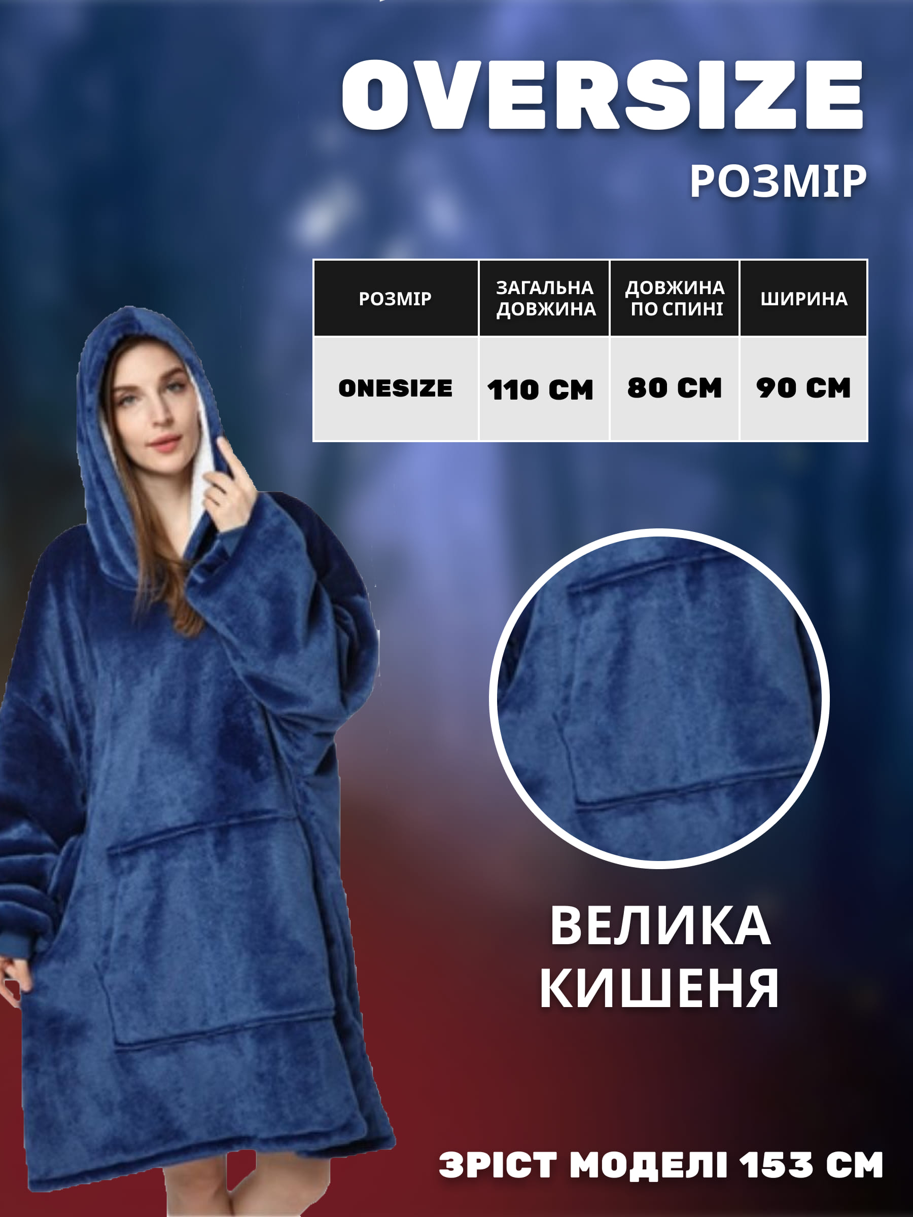 Плед-толстовка з рукавами та капюшоном